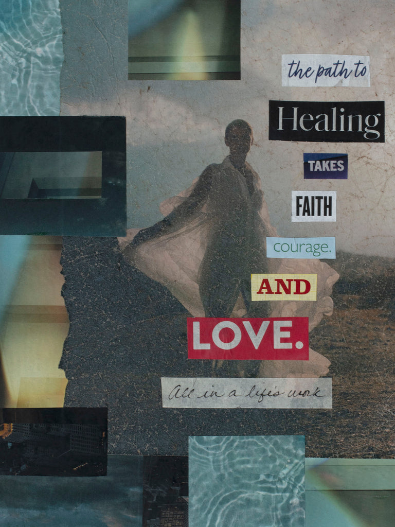 "All In a Life's Work," original collage, 12" x 9"