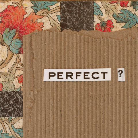 "Perfect?," original collage, 6" x 6"