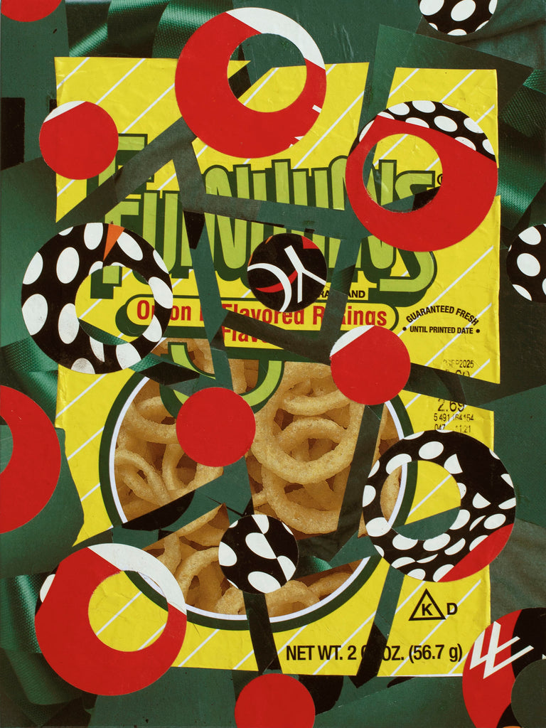 "Funyun Mosaic," original collage, 12" x 9"