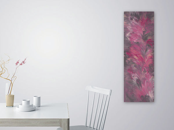 "Perennial," original painting, 36" x 12"