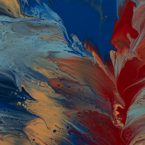 "Fire and Ice," original painting, 36" x 12"