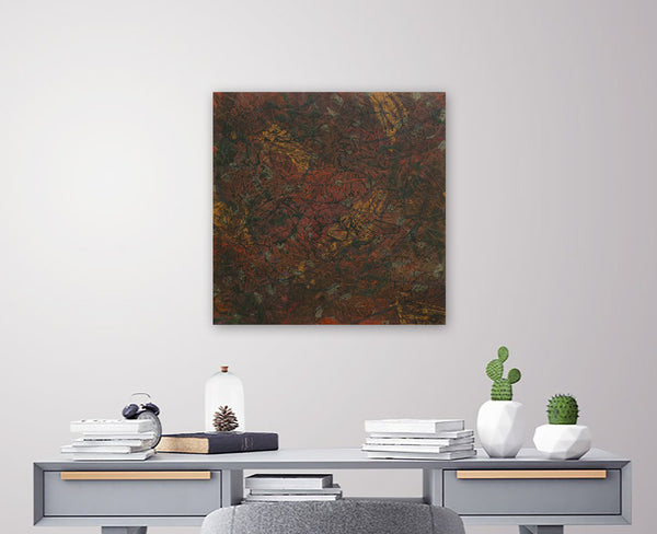 "Autumnal Breeze," original painting, 18" x 18"