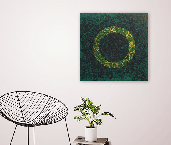 "Gathering," original painting, 24" x 24"