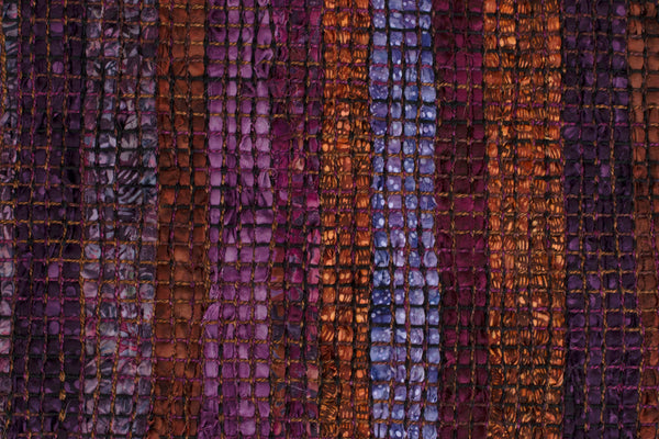 Handwoven Tablerunner, Plum-Rust, 14" x 42"