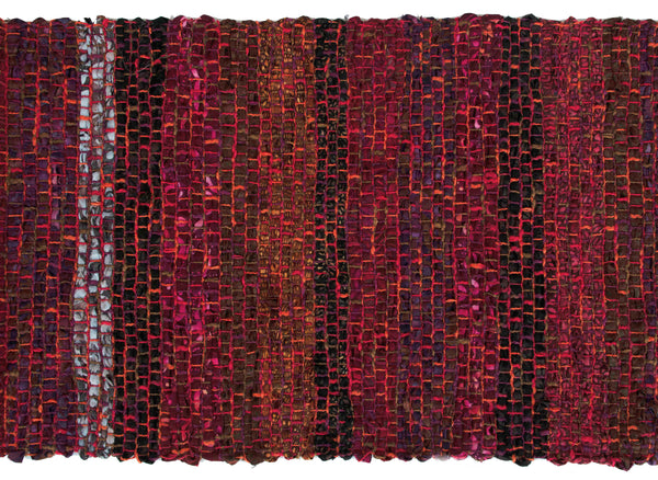 Handwoven Tablerunner, Bright Red, 14" x 42"