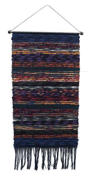 Sakiori Wall Hanging, "Sky Bright," 21" x 35.5"