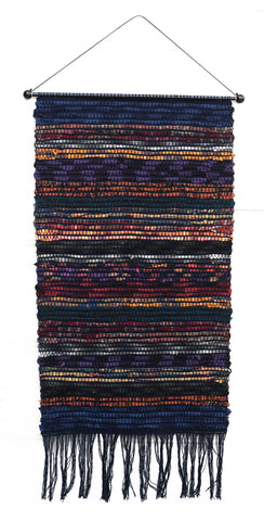 Sakiori Wall Hanging, "Sky Bright," 21" x 35.5"