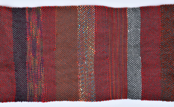 Handwoven Scarf, "Brick Red," 8.5 x 72 inches