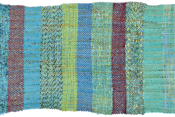 Handwoven Scarf, "Sky," 8.5 x 75 inches