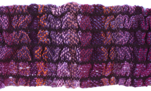Handwoven and Felted Scarf, "Raspberry Sherbet," 5.5 x 52 inches