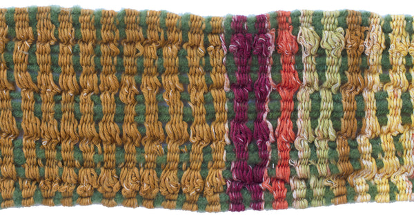 Handwoven and Felted Scarf, "Golden Meadow," 4.5 x 49 inches