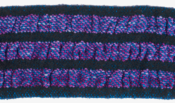 Handwoven and Felted Scarf, "Midnight Jewel," 5.5 x 50 inches