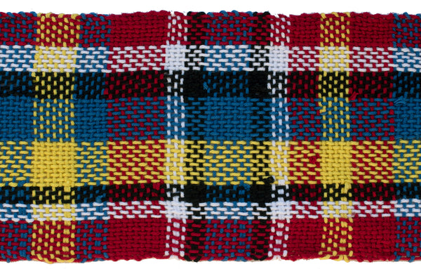 Handwoven Scarf, "Mondrian," 6.5" x 57"