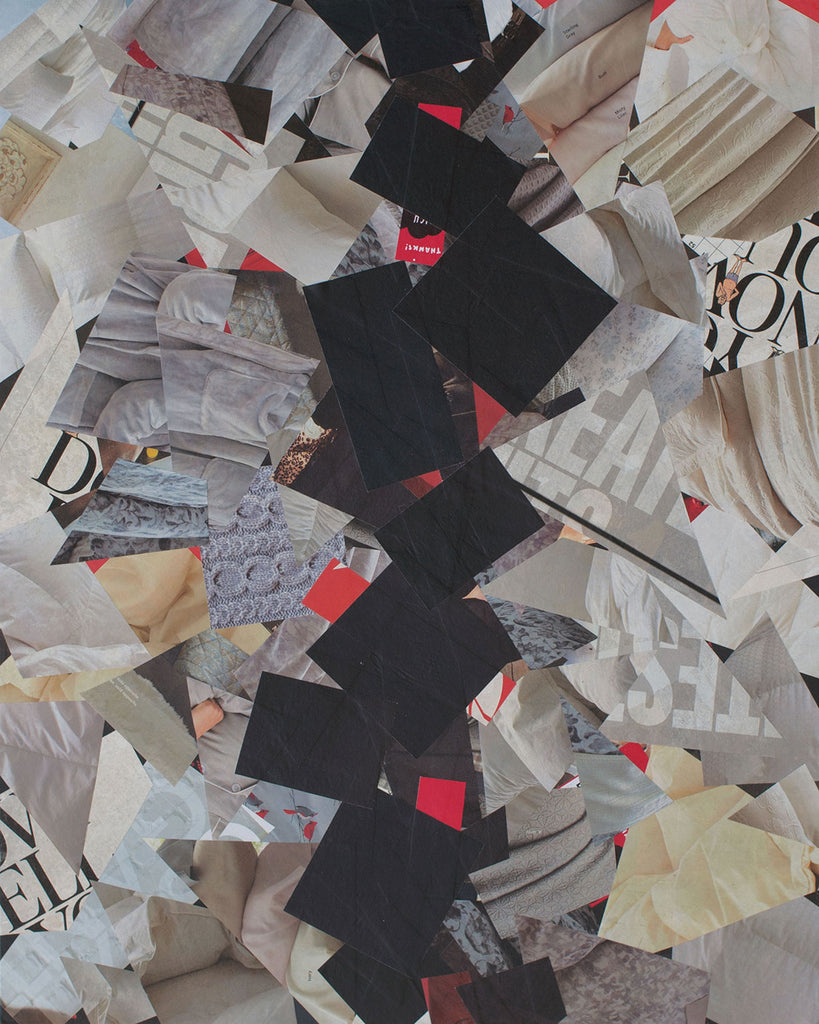 "Social Distance," original collage, 20" x 16"