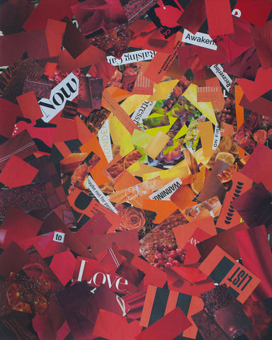 "Cytokine Storm," original collage, 20" x 16"