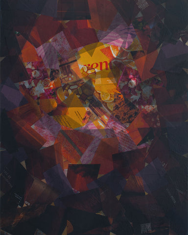 "Light at the End of the Tunnel?," original collage, 20" x 16"