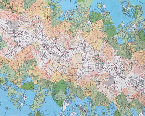 "Where Are We Going?," original collage, 16" x 20"