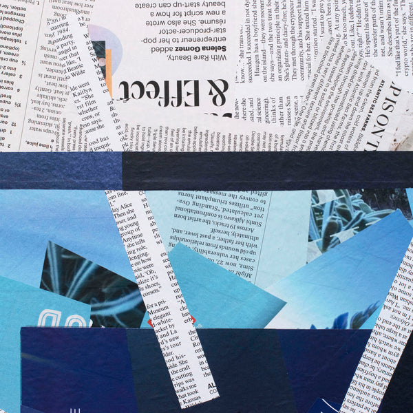"Where Is the Truth?," original collage, 24" x 24"