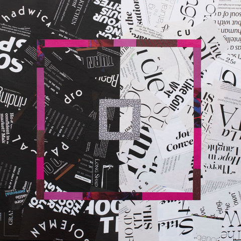 "Betwixt and Between," original collage, 24" x 24"