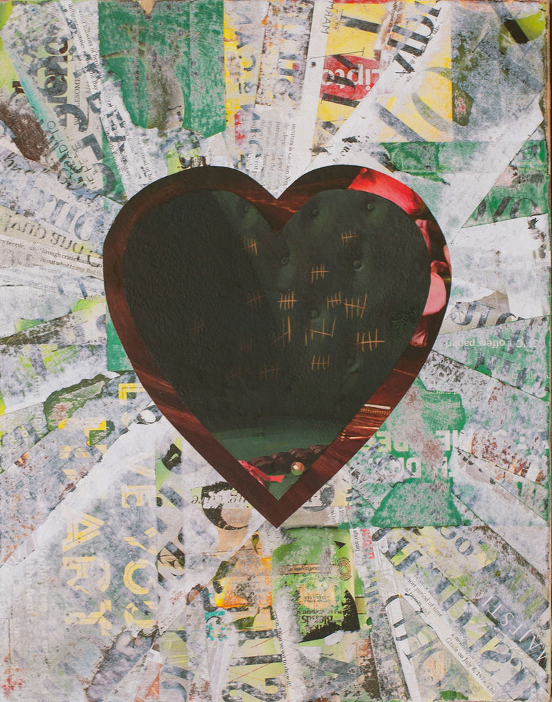 Cassandra Tondro, "Marking Time," collage art