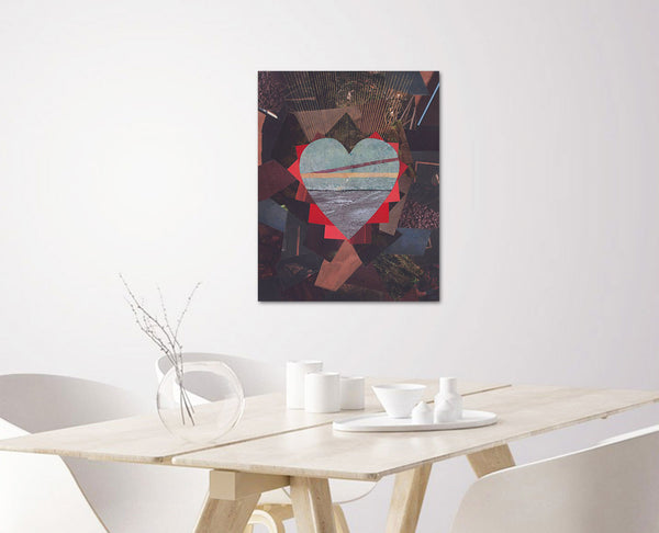 Cassandra Tondro, "Birthing New Life," heart collage