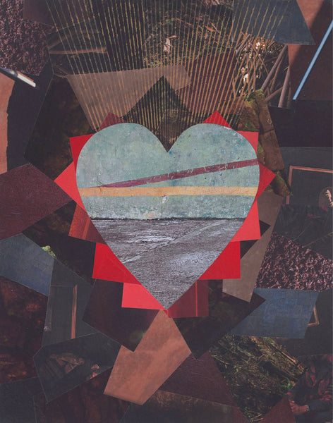 Cassandra Tondro, "Birthing New Life," heart collage
