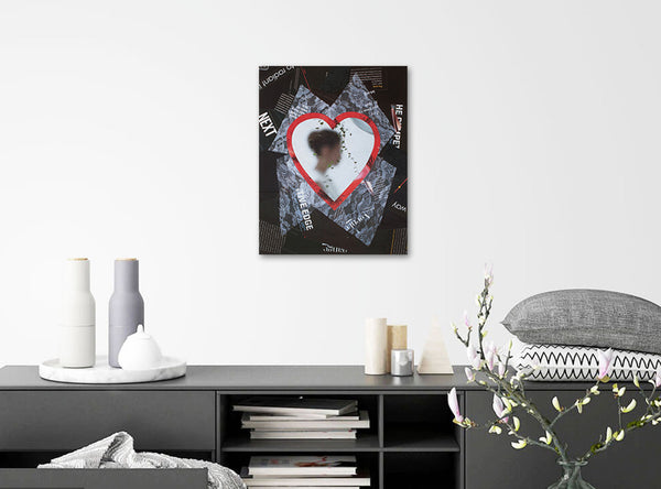 "Barely There," original collage, 14" x 11"