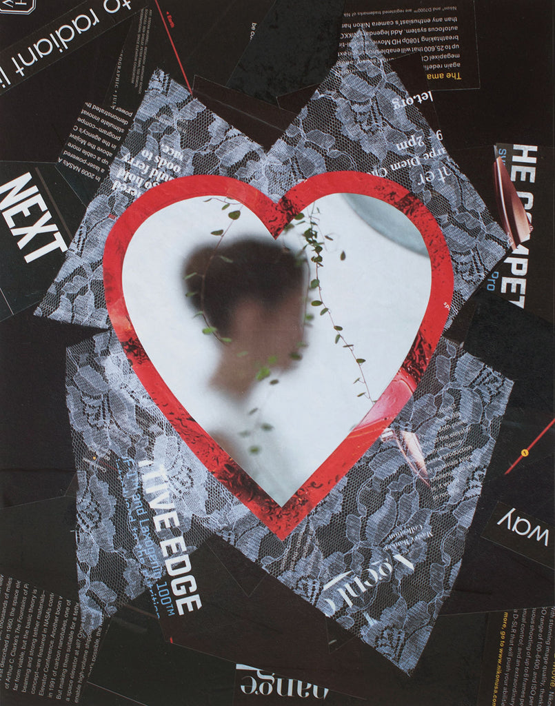 "Barely There," original collage, 14" x 11"