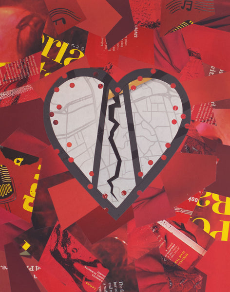 "Broken," original collage, 14" x 11"