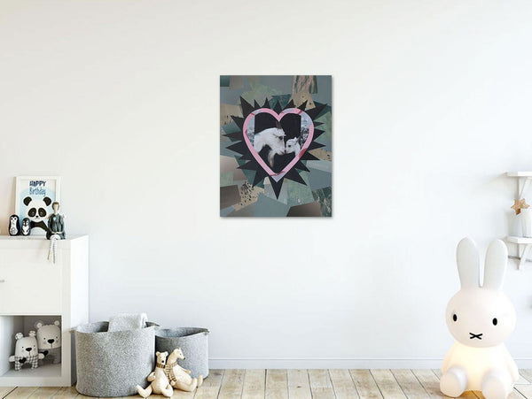 Cassandra Tondro, "Madonna and Child," collage art