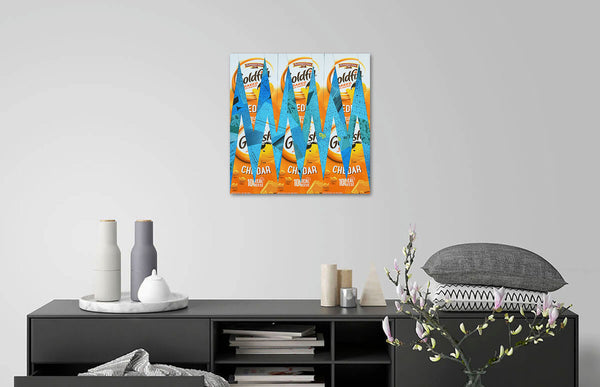 "Smile!," original collage, 14" x 14"