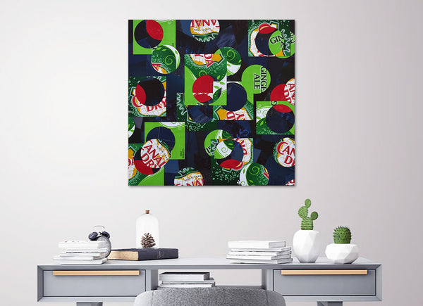 "Not Too Sweet," original collage, 20" x 20"