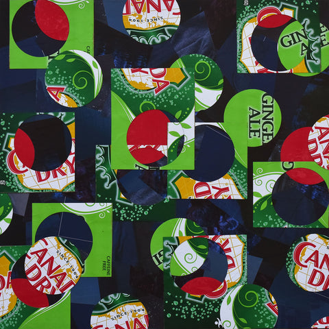 "Not Too Sweet," original collage, 20" x 20"