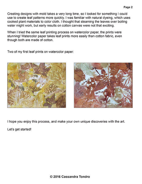 Cassandra Tondro Leaf Prints on Paper Tutorial