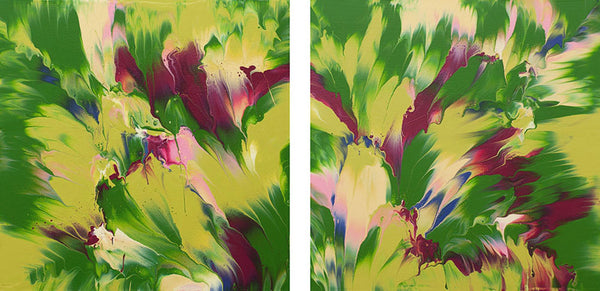 Cassandra Tondro, "Early Spring," flow painting