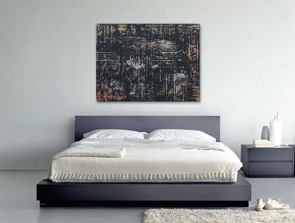 Cassandra Tondro, "Dark Night of the Soul," abstract painting