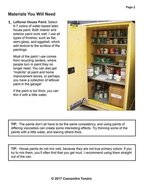 Cassandra Tondro abstract art tutorial