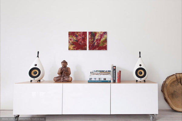 Cassandra Tondro, abstract painting, "New Day," diptych art
