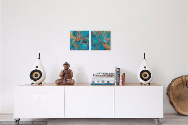 Cassandra Tondro, abstract painting, "Fly Away," small art
