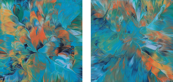 Cassandra Tondro, abstract painting, "Fly Away," small art